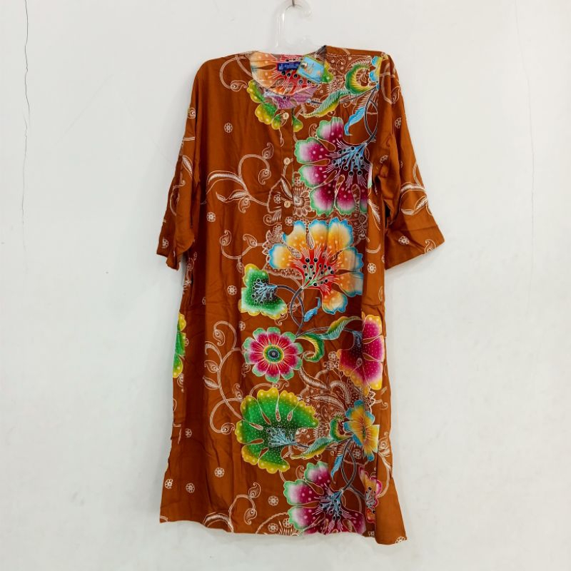 Daster Batik Kencana Ungu/Kencana ungu Lebel biru/Daster Batik Lengan 3/4