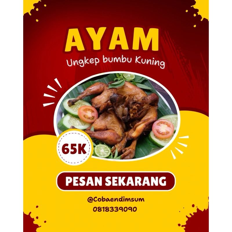 

Ayam ungkep frozen / ayam bumbu kuning / ayam goreng / ayam tretes