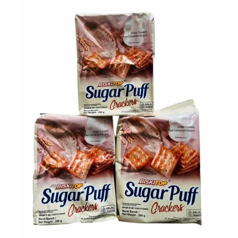 

MURAH MERIAH !!! Biskitop Sugar Puff Crackers 280g isi 12 Pack