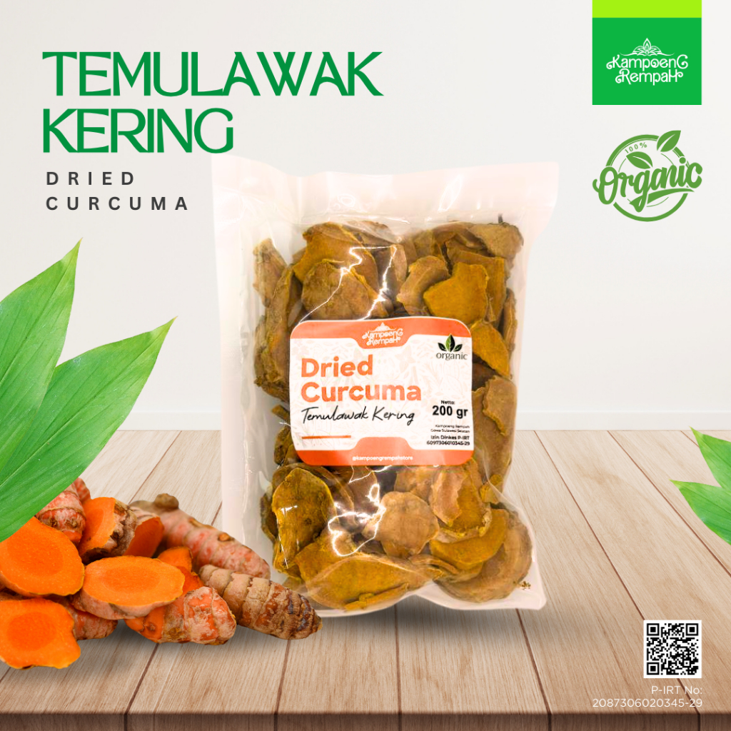 

Kampoeng Rempah | TEMULAWAK KERING ASLI Dried Curcuma 200gr