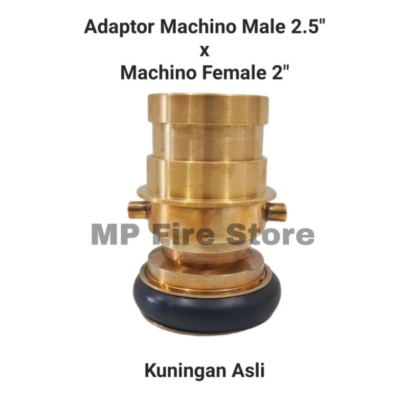 ADAPTOR PEMADAM COUPLING MACHINO MALE 2.5 in x MACHINO FEMALE 2 in KUNINGAN