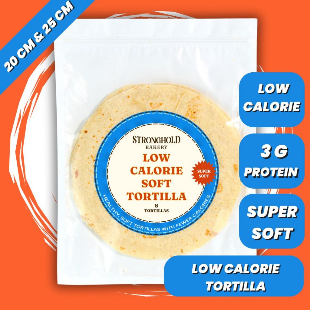 

Low Calorie Tortilla kulit kebab / Salad wrap 20 cm Stronghold bakery