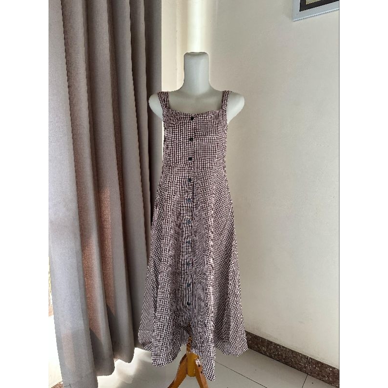 

preloved ol kotak kotak coklat