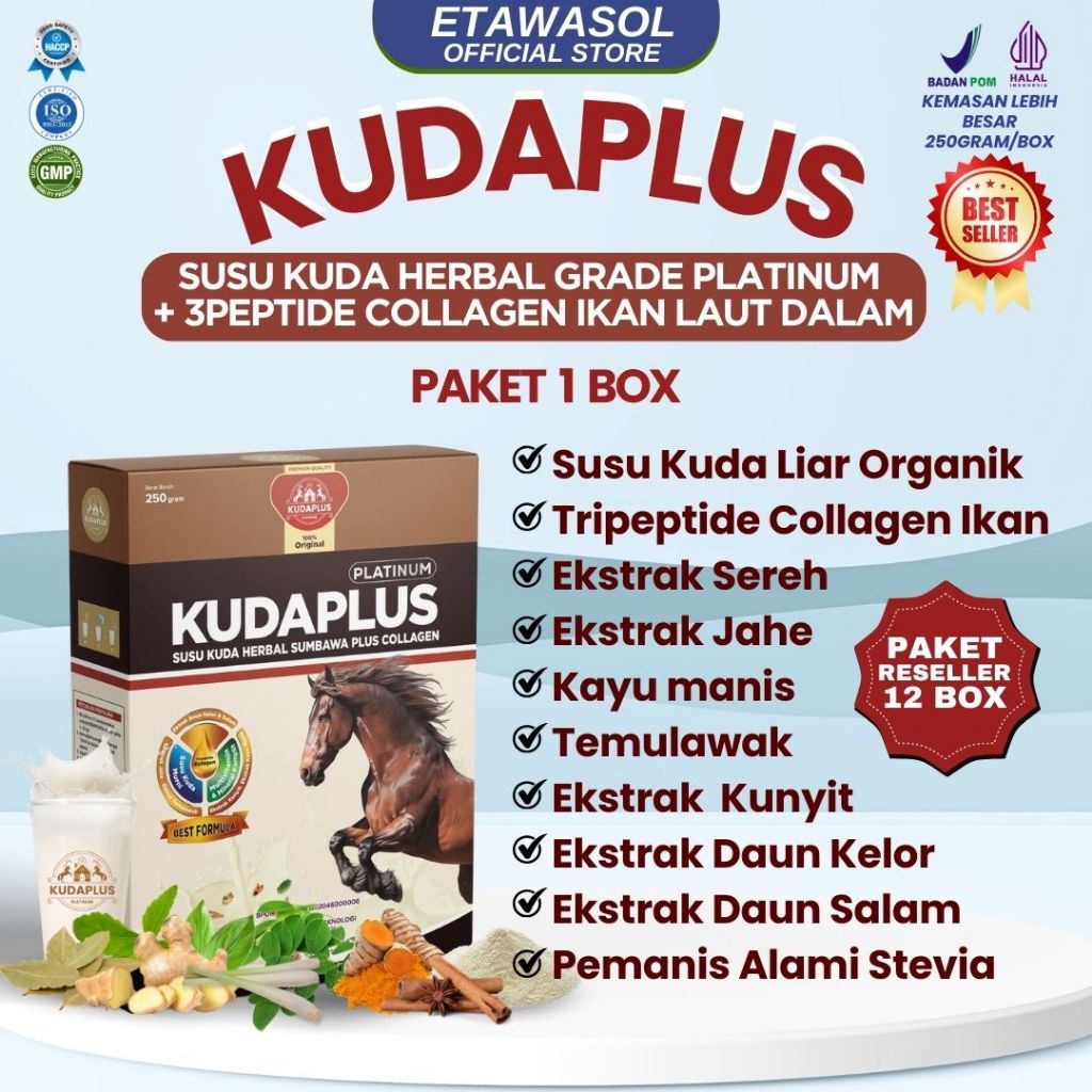 

Susu Kuda 100% Original dari Sumbawa Untuk Keluhan Sesak Nafas Akut dan Nyeri Sendi Berat Kemasan 250gram Paket 12 Box
