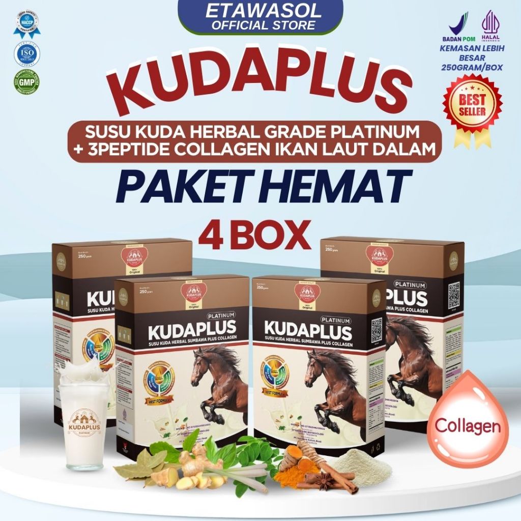 

Susu Kudaplus 100% Original dari Sumbawa Cepat Atasi Sesak Nafas Akut dan Nyeri Sendi Berat Kemasan 250gram Paket 4 Box