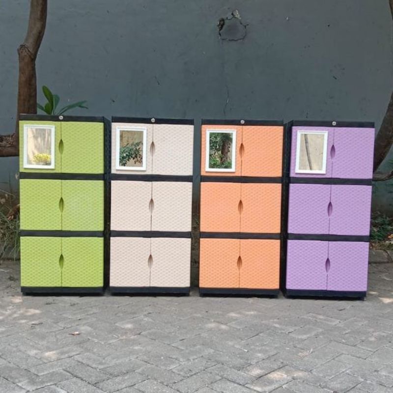 lemari plastik susun 3