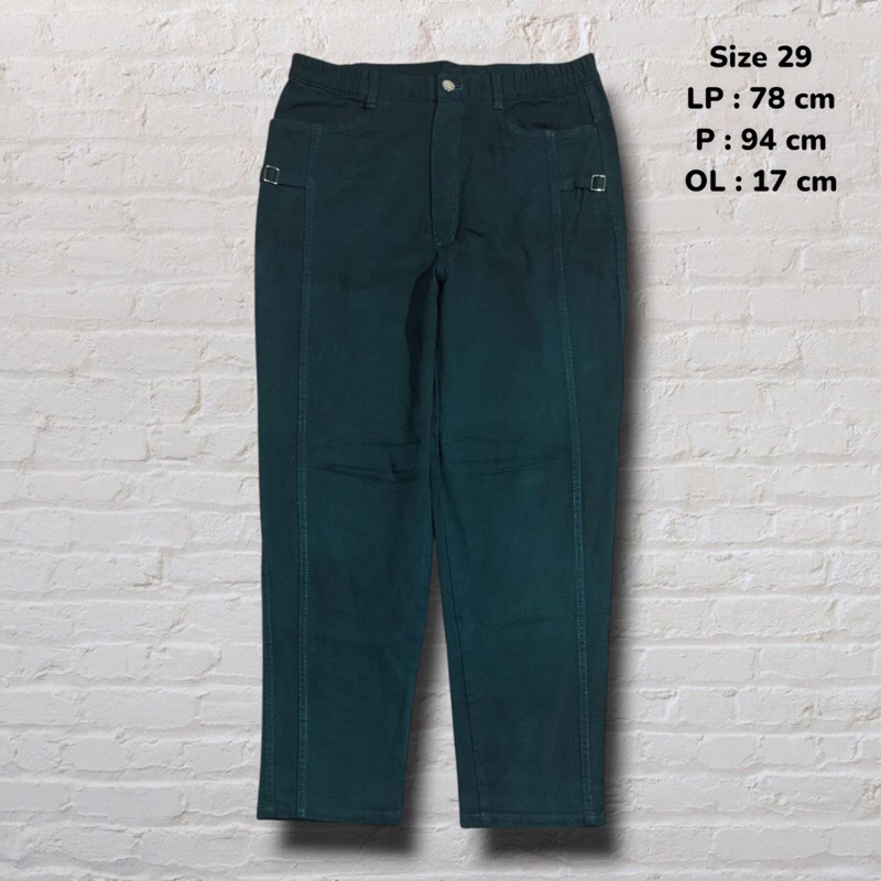 Size 29 Celana Panjang Longpants Jeans Big Echo Green Regular fit Original Second Preloved #CJ856