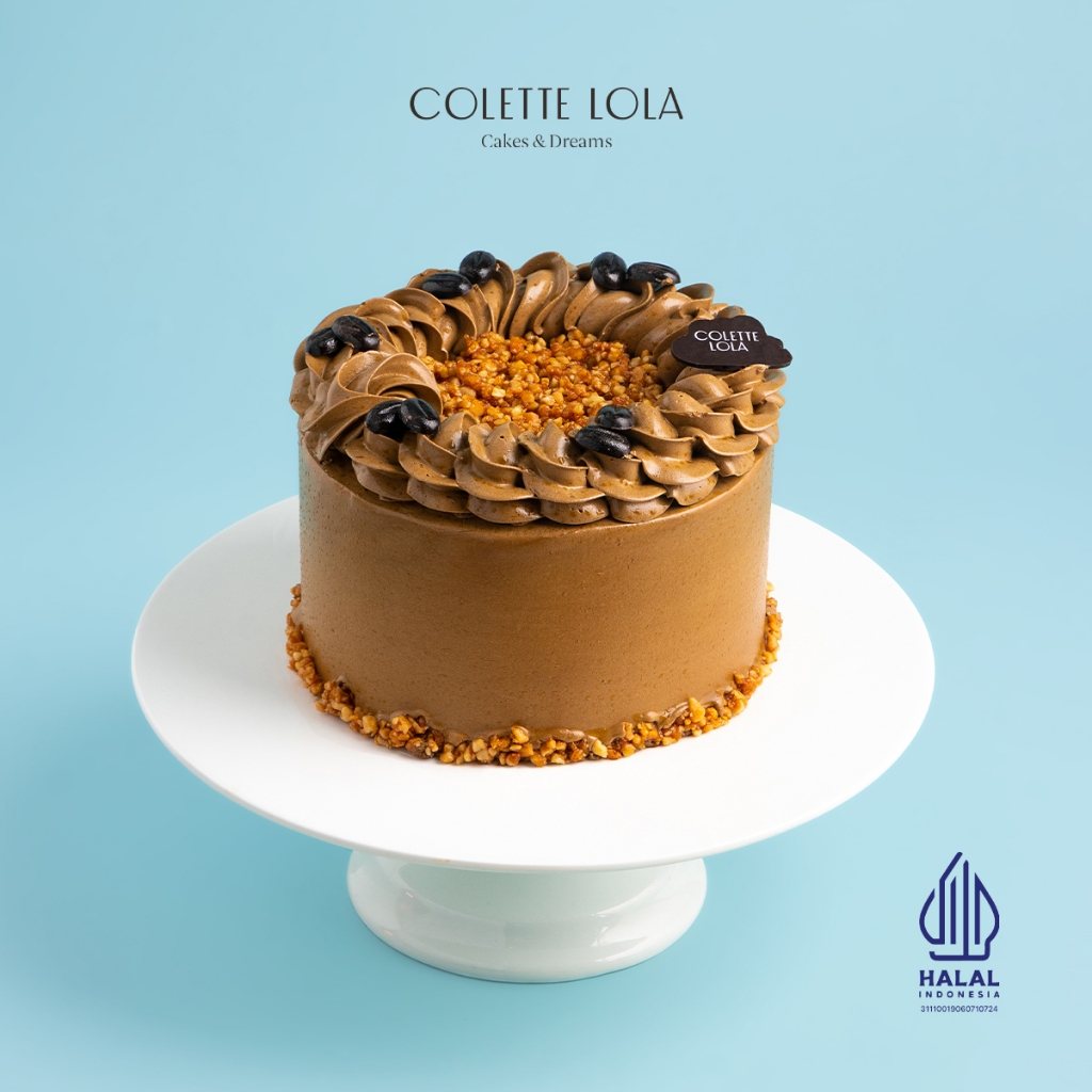 

Kue / Cake Colette Lola Classic Mocha Nougat Round 20cm