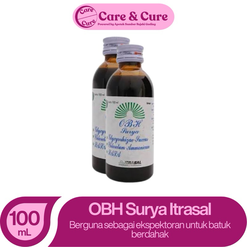 OBH Surya Itrasal 100 mL - Obat Sirup Berdahak, Pilek, Ekspektoran Dahak