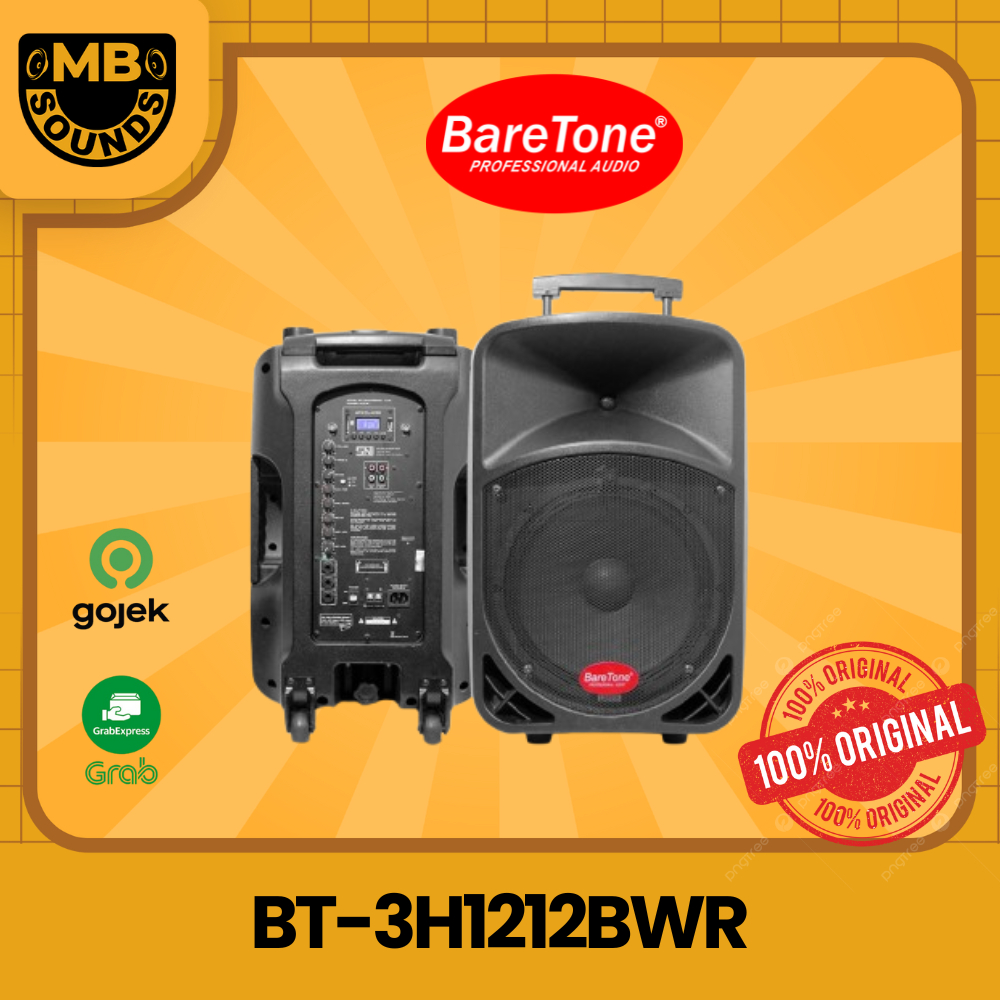 BARETONE BT-3H1212BWR / BT 3H1212BWR / BT3H1212BWR SPEAKER BLUETOOTH PORTABLE MEETING 12 INCH ORIGIN