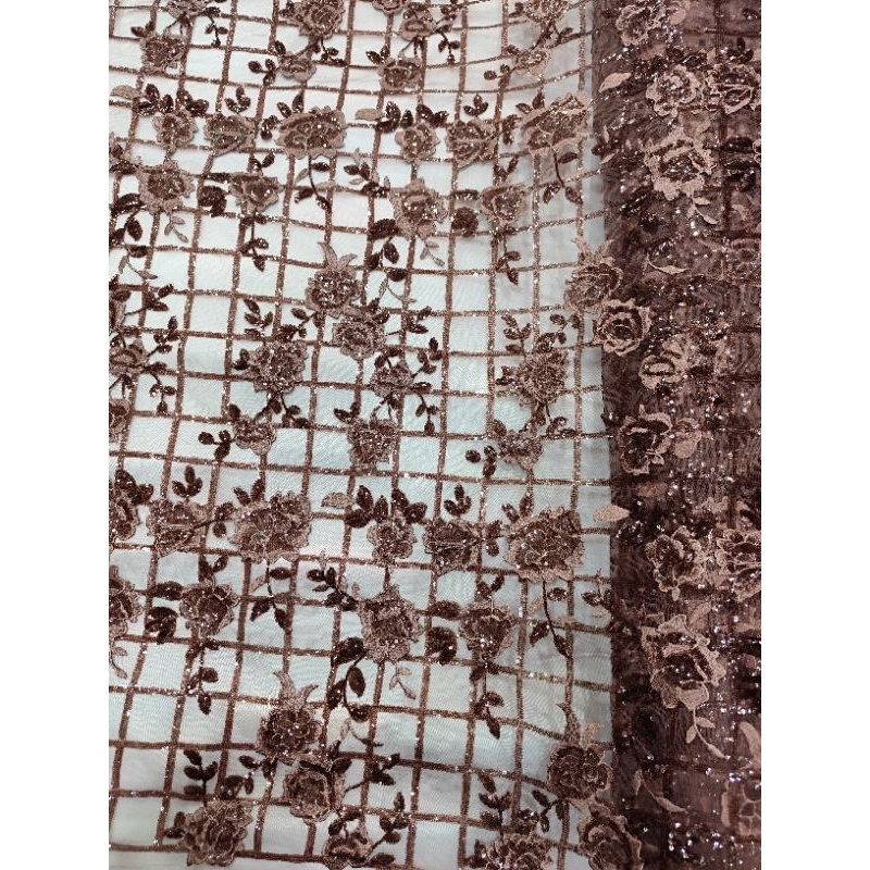 tille Payet / tille motif sequins/ kain kebaya / harga persetengah meter