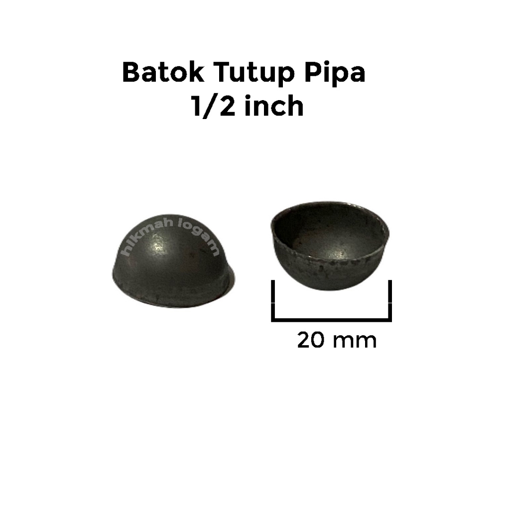 Ornamen pagar besi Batok 1/2 in