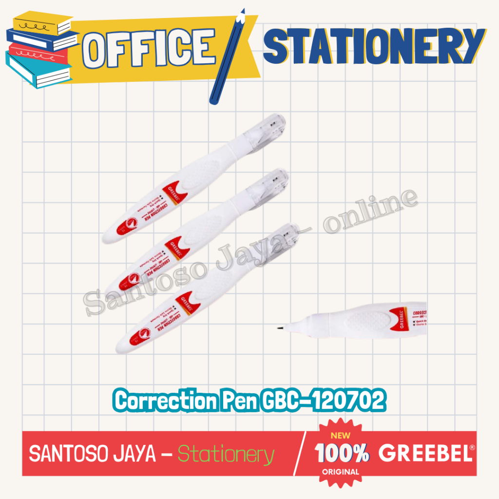

Correction Pen GREEBEL - Tip-Ex - Tip-X Correction Tape GBC 120702