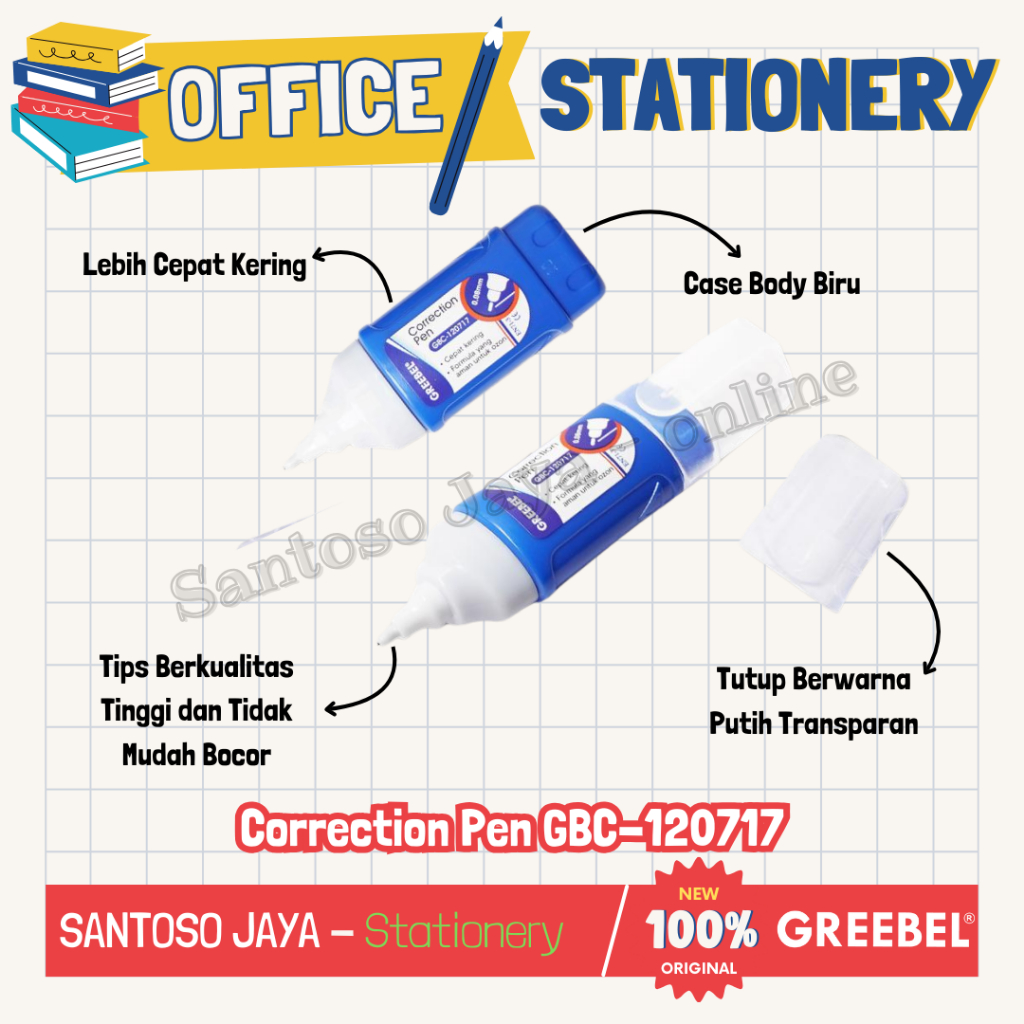

Correction Pen GREEBEL - Tip-Ex - Tip-X Correction Tape GBC 120717