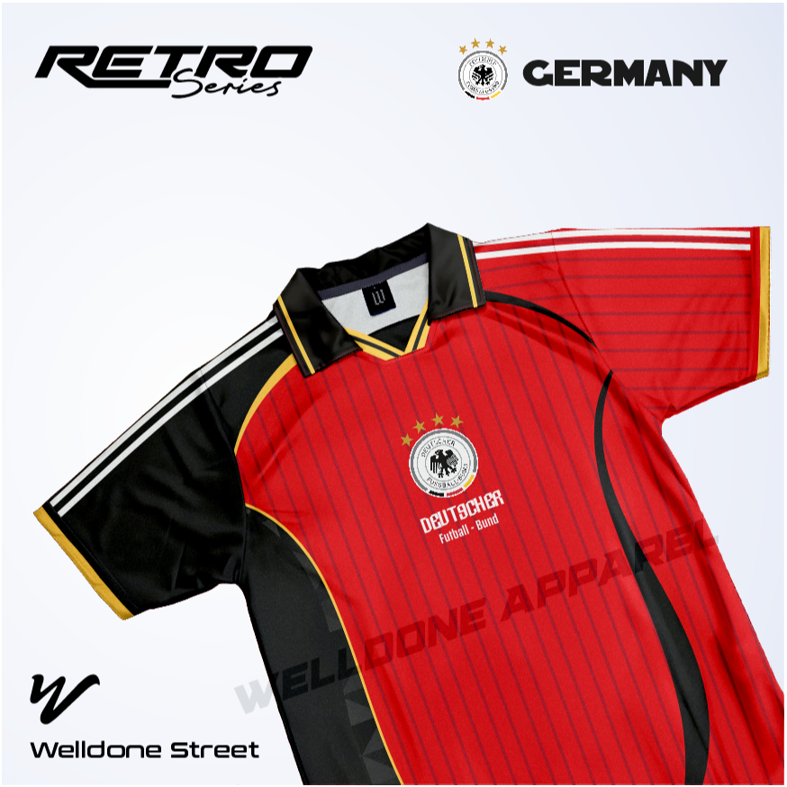 WELLDONE  JERSEY RETRO TIMNAS JERMAN / GERMANY /DUTCH / JERSEY BOLA / JERSEY SUPPORTER /JERSEY VINTA