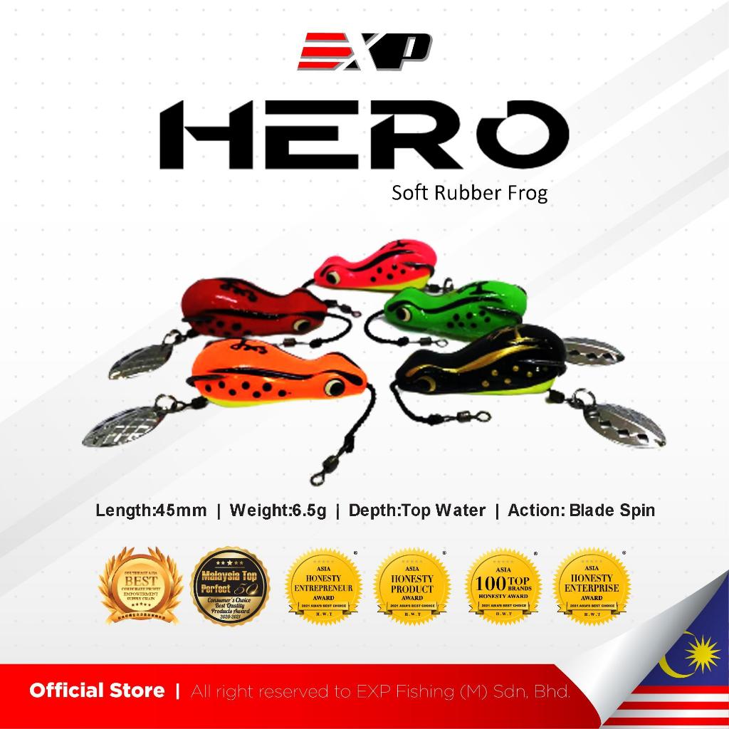 EXP HERO FROG Soft Frog umpan casting umpan gabus kodok tiruan umpan tiruan karet asli thailand