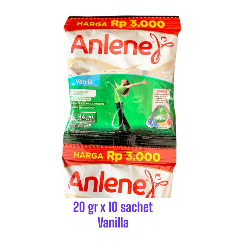 

anlene susu bubuk sachet vanilla 20 gr