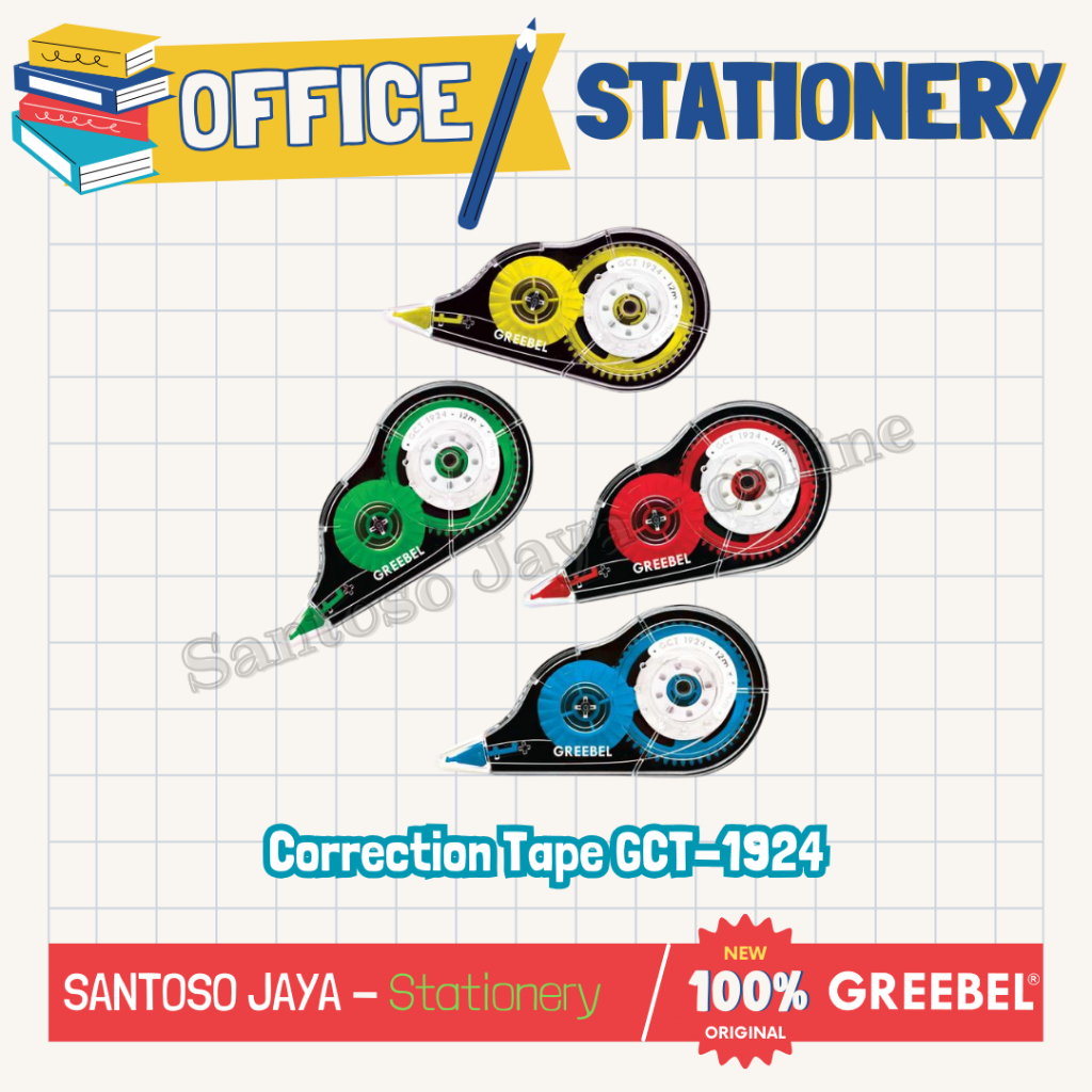 

Correction Tape GREEBEL - Tip-Ex - Tip X Kertas GCT 1924