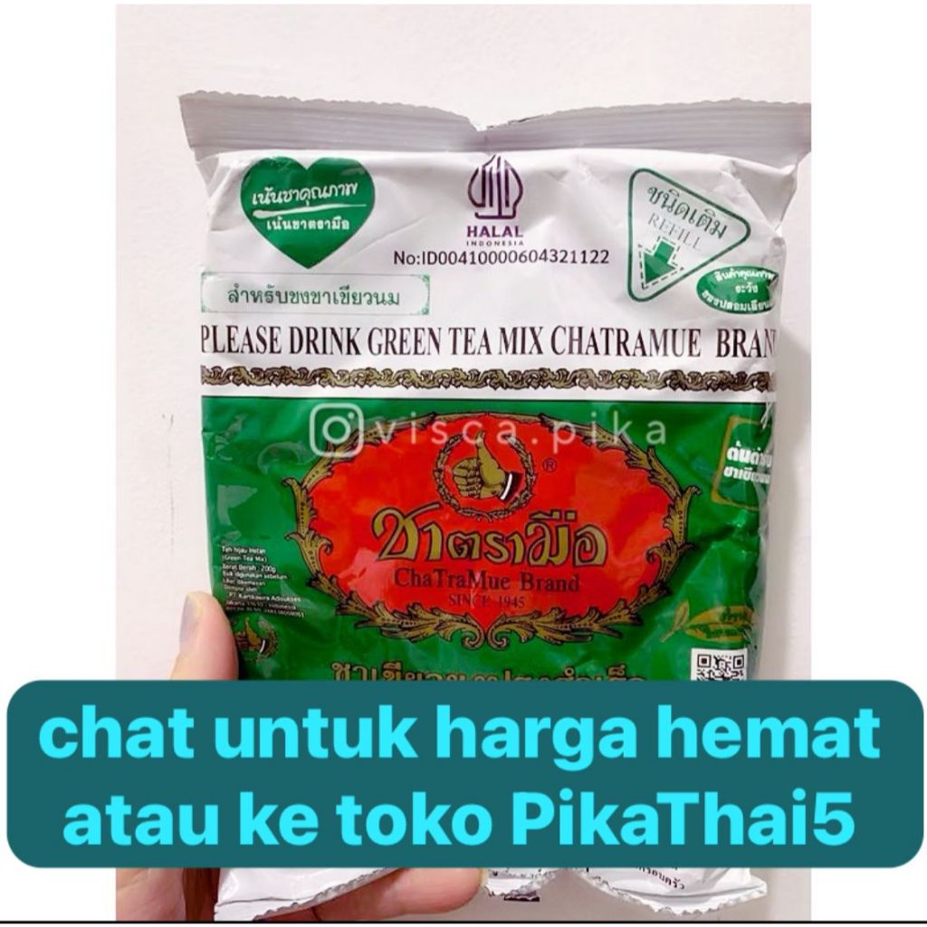 

Chatramue Green Thai Tea Original Thailand 200 Gram (BPOM)