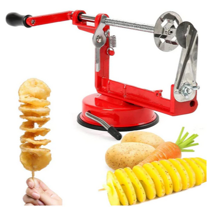 Pemotong Serutan Parutan Putar Ulir Keripik Kentang Ubi Singkong Spiral Potato Slicer