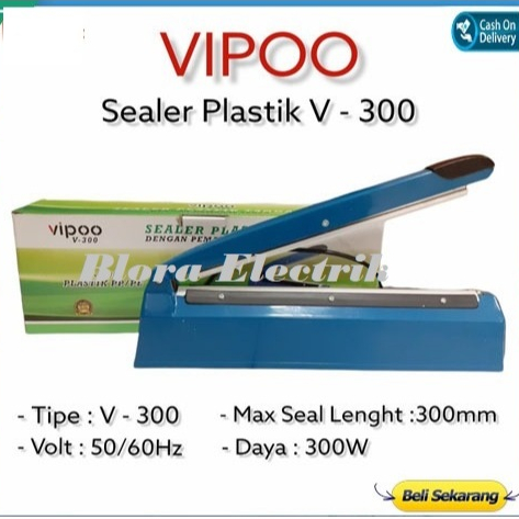 Impulse Sealer Alat Press Plastik VIPOO V-300 30cm body plastik