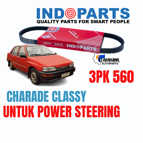 VAN BELT VANBELT FANBELT 3PK 560 Daihatsu Charade Classy Pro untuk power Steering PS - indoparts