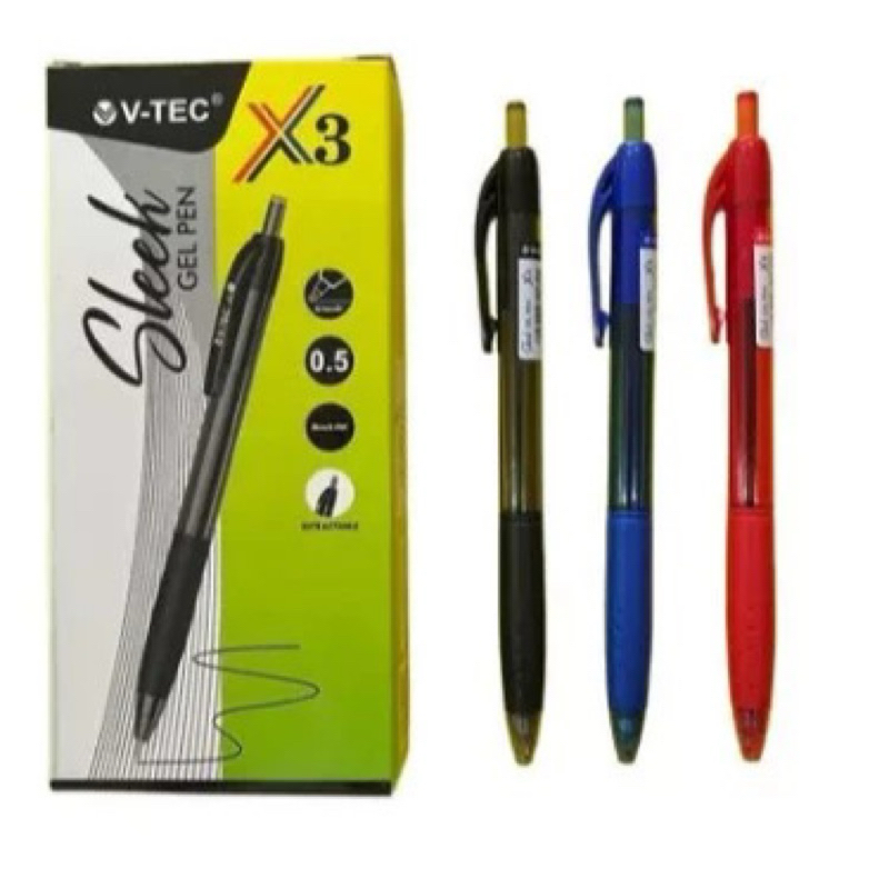 

V-Tec Ballpoint Gel / Pulpen Sleek X3 0,5mm