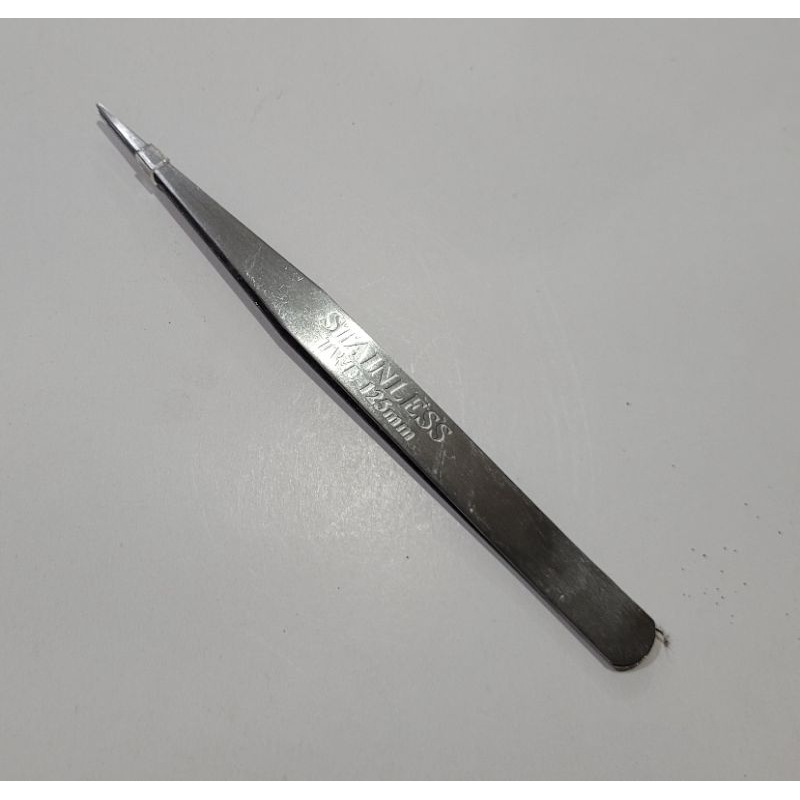 Pinset lurus . tebal. halus. kuat . penjepit benang