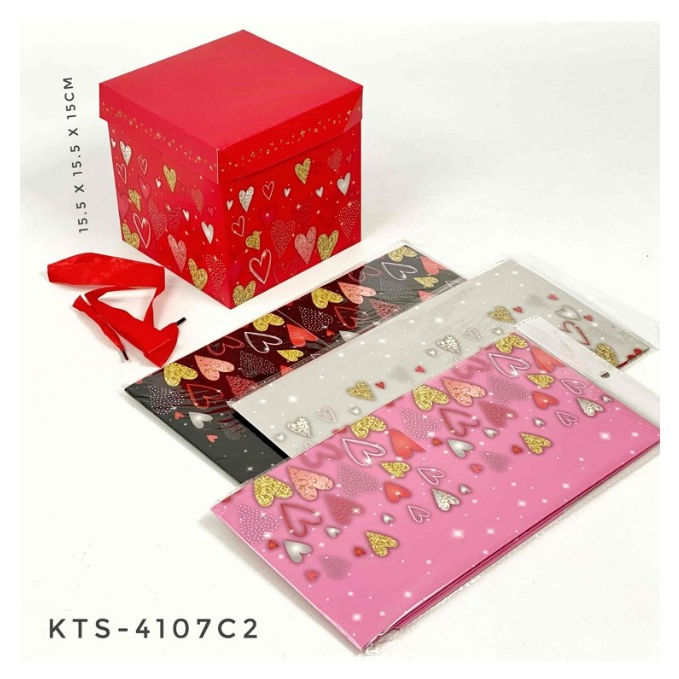 

BOX GIFT MOTIF LOVE/KOTAK HADIAH/KOTAK KADO 15*15