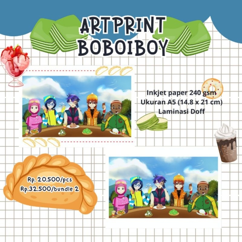 ArtPrint BoBoiBoy - Fanmerch Boboiboy- BoBoiBoy Fanmerch Square ArtPrint