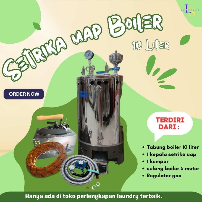 Setrika Uap Laundry/Boiler Setrika Uap 10Liter (Khusus medan)