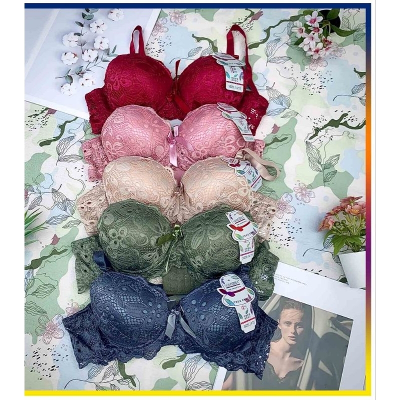 3 PCS BRA WANITA BUSA TEBAL PAKAI KAWAT SIZE 38 - 44
