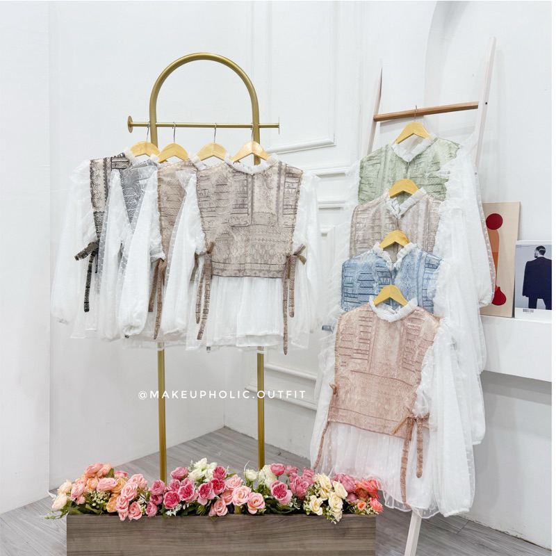 blouse kondangan mix tile brokat