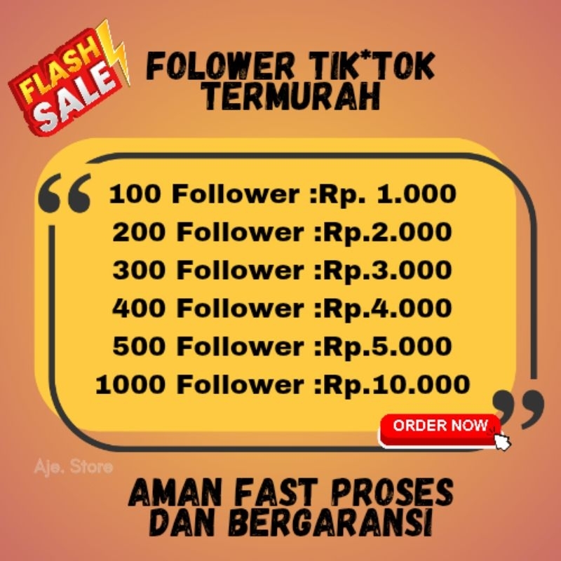 FOLLOWERS TIK**TOK REAL AKTIF PERMANEN TERMURAH