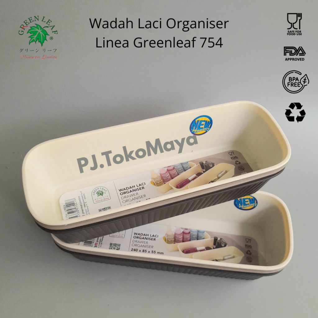 GREEN LEAF 754 LINEA Wadah Laci Organiser Serbaguna/ Tempat Penyimpanan Organizer / Keranjang Kecil 