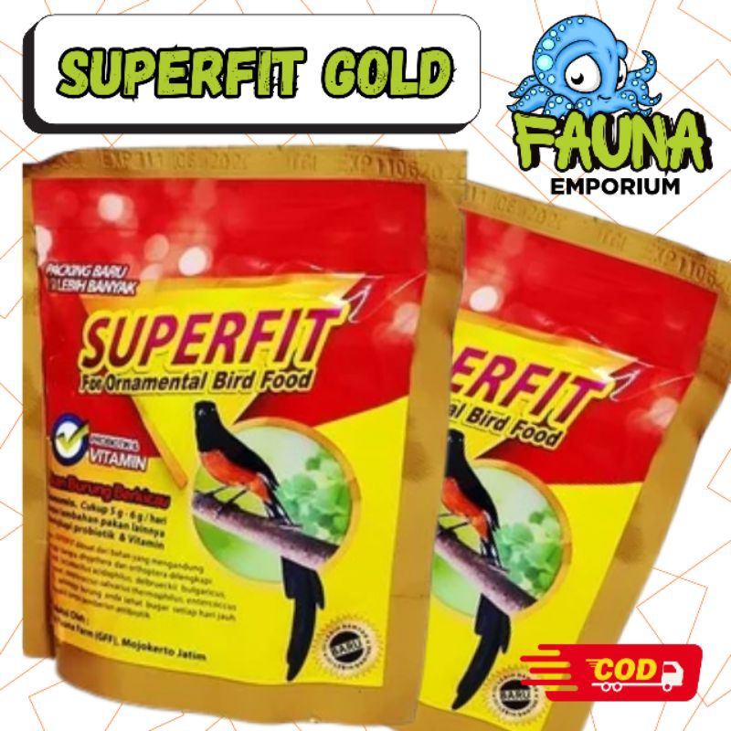 Superfit Gold Voer High Protein Pakan Burung Tinggi Protein Untuk Murai, Kacer, Cendet, Ciblek, dll.
