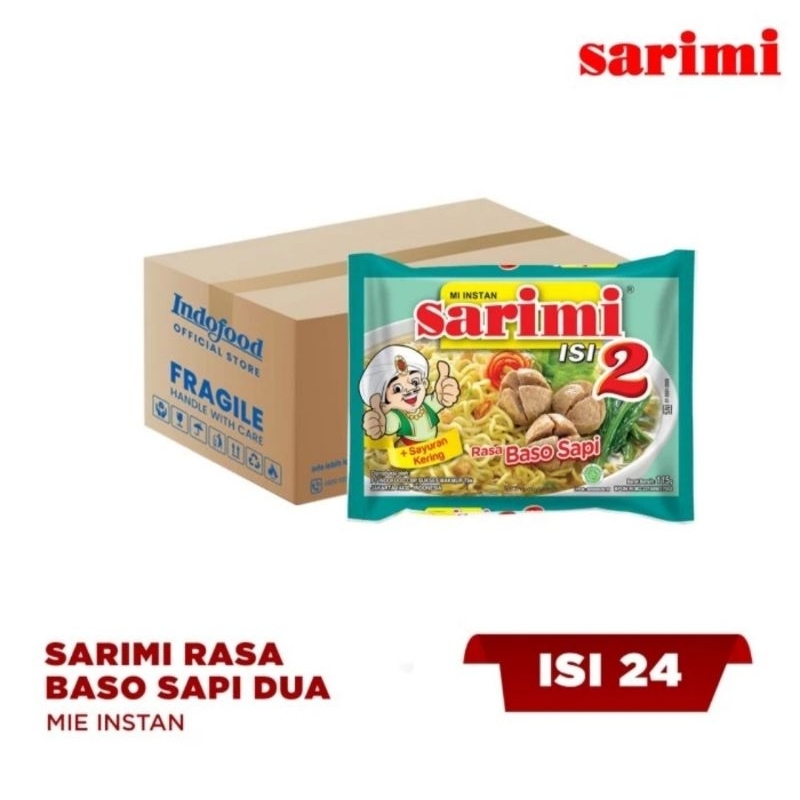 

1 Dus isi 24 bks - Sarimi isi 2 kuah rasa Baso