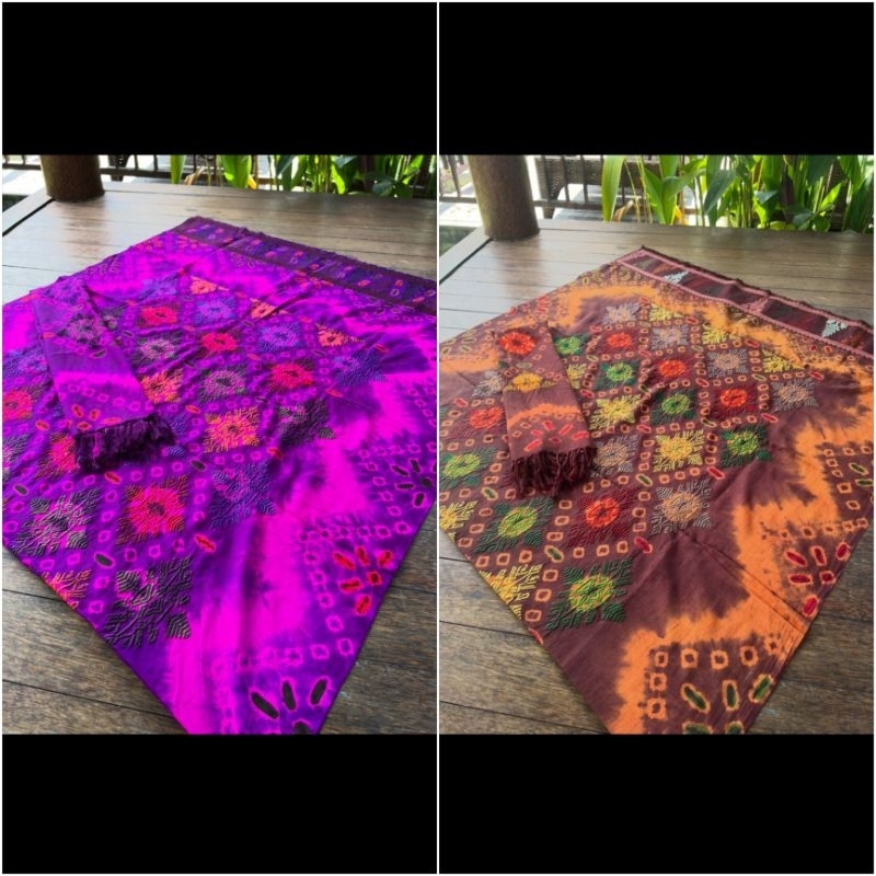 Kamen Sutra Jumputan Cakra Tumpal Songket Ori/ Kamen Jumputan/ Sutra Jumputan/ Jumputan Cakra Tumpal