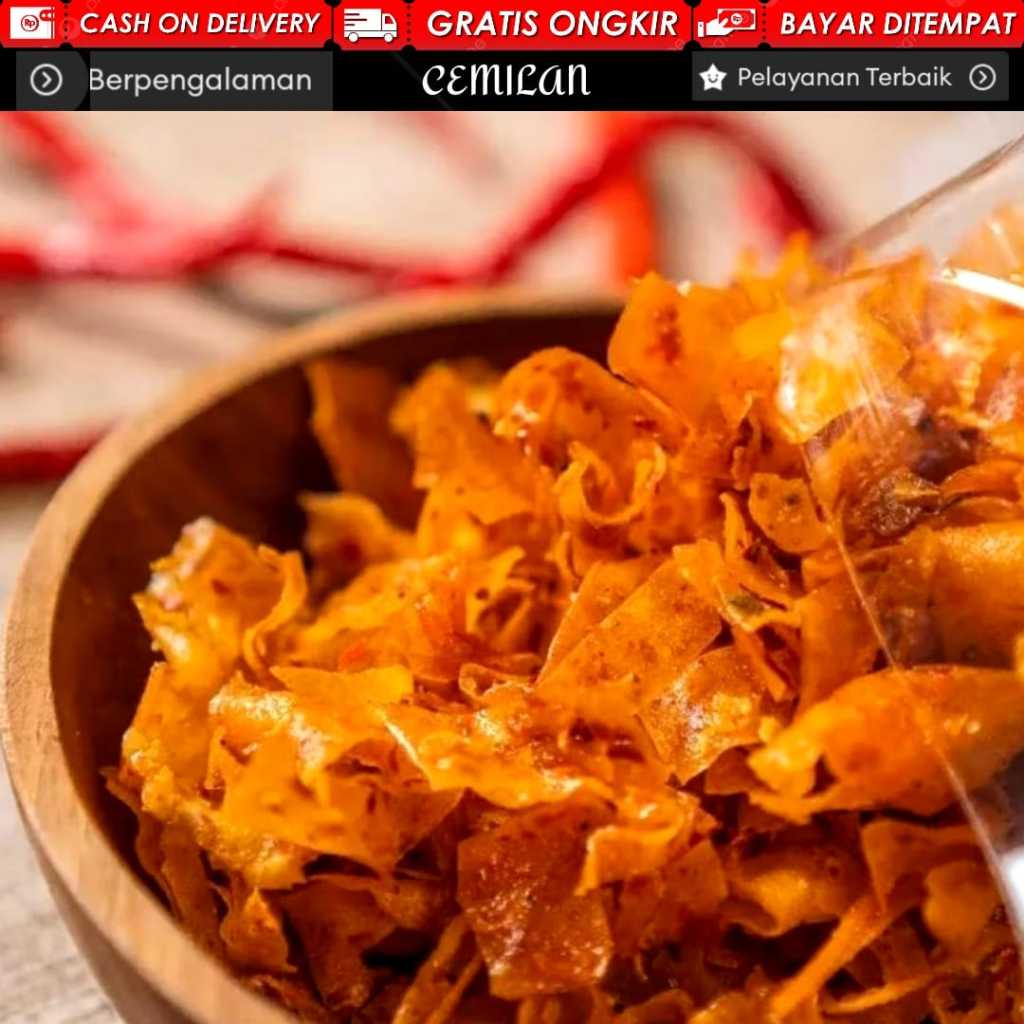 

Snack Kiloan Cemilan Kripik Singkong Daun Jeruk Pedas Manis Original 250 Gram - Cemilan Murah