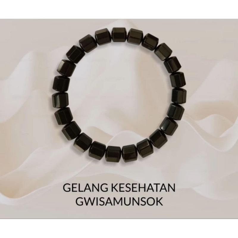 GELANG KESEHATAN BATU GWISAMUNSOK SEGI 8 ASLI KOREA