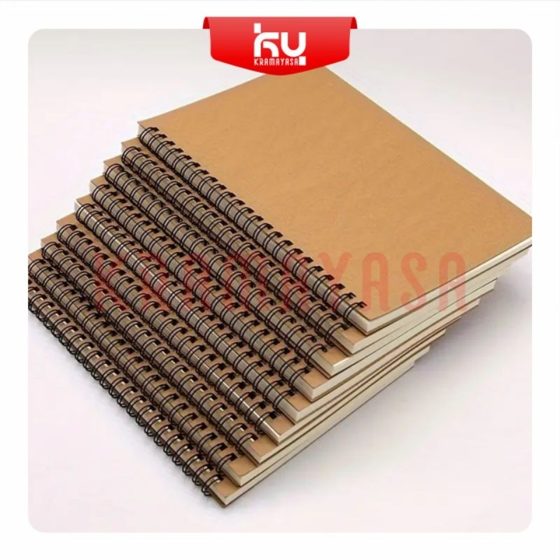 

Notebook A5 isi Garis dan / Notebook Ring Spiral isi 50 lembar 100 halaman Buku Tulis Sekolah