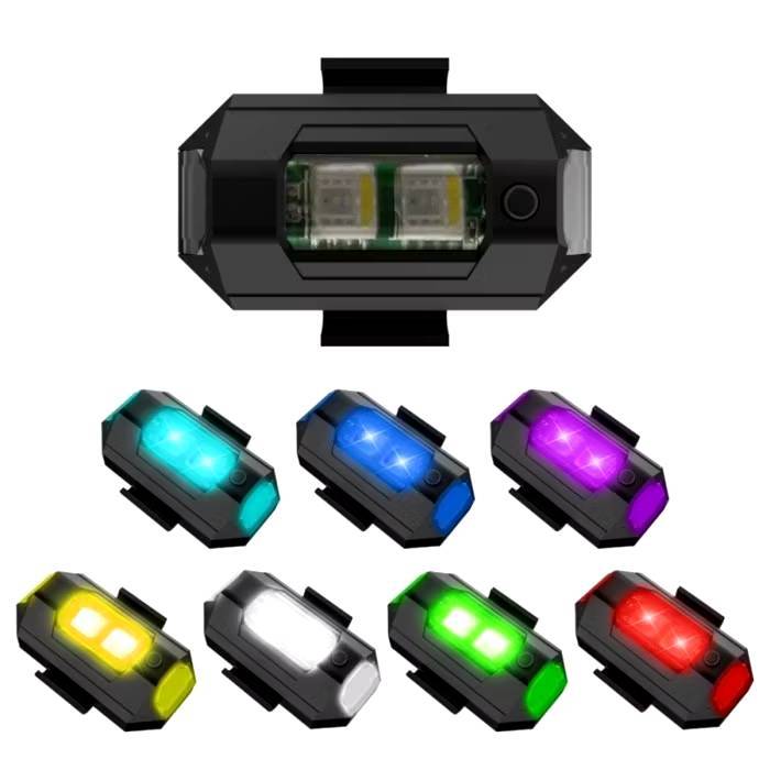 WG Lampu LED Pesawat RGB 7 Warna USB Mobil Sepeda Motor Kedip / Lampu Kolong Motor