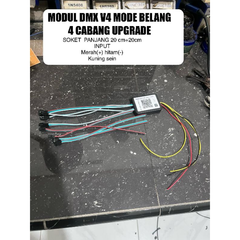MODUL DMX 4 CABANG V4 MODE BELANG INPUT 12V OUT 5 V MODUL LAMPU ALIS UPGRADE