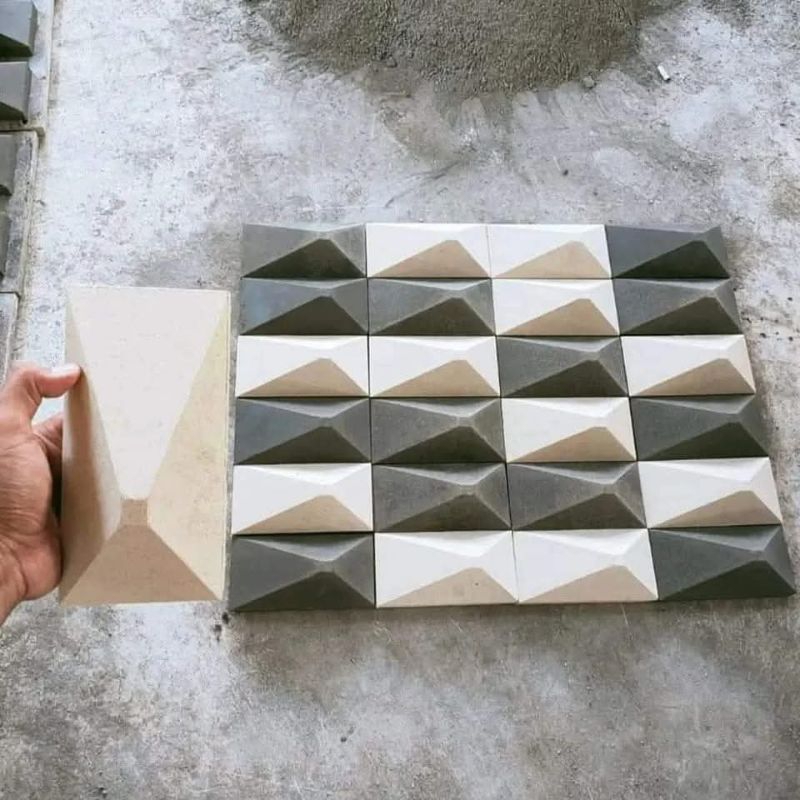 BATA TEMPEL mozaik (10x20)bata tempel beton, bata tempel dinding rumah