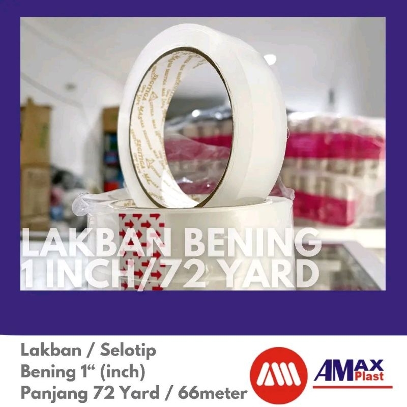

Selotip Isolasi Solatip Lakban OPP Bening 1 inch 72 Yard Segitiga Mas
