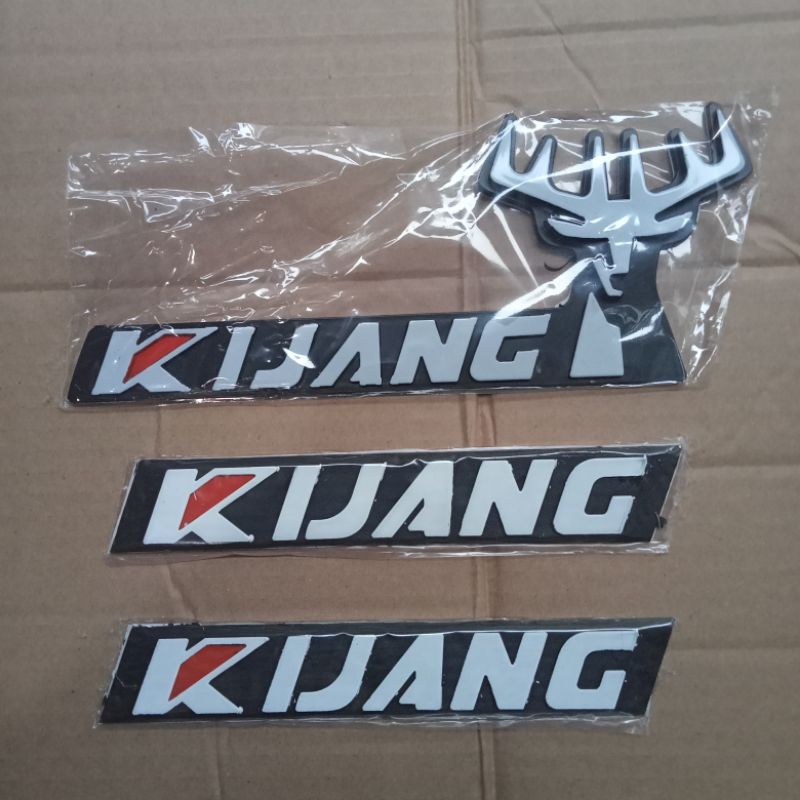 1 SET EMBLEM SAMPING KIJANG SUPER / GRAND / JANTAN / ROVER (WARNA PUTIH)