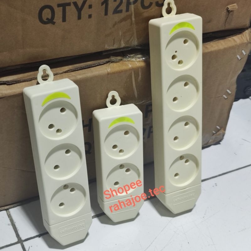 Stop Kontak Pipih Lubang 2 / 3 / 4 Terminal Colokan Listrik Gepeng