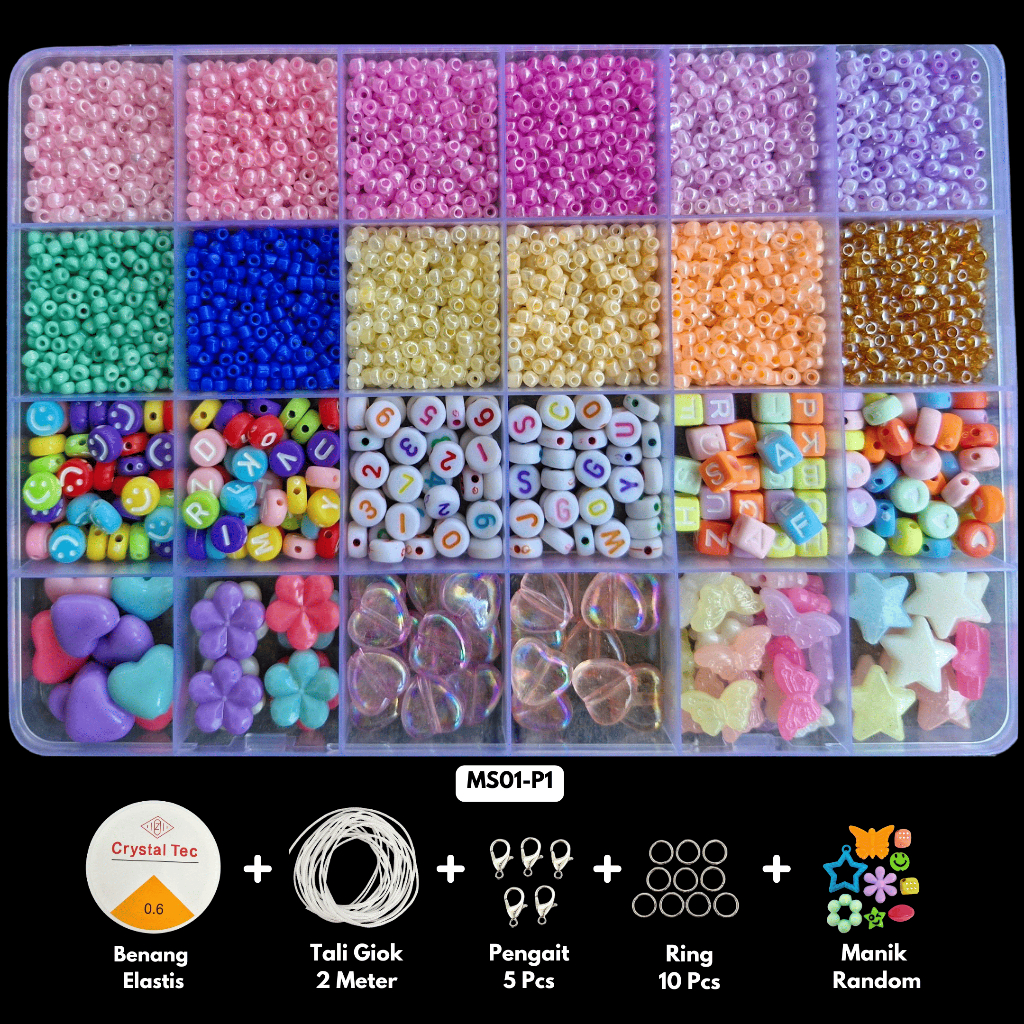 Manik-Manik Set / Manik-Manik Pasir / Manik-Manik Payet / Manik-Manik Bening / Manik-Manik Lucu-MS01