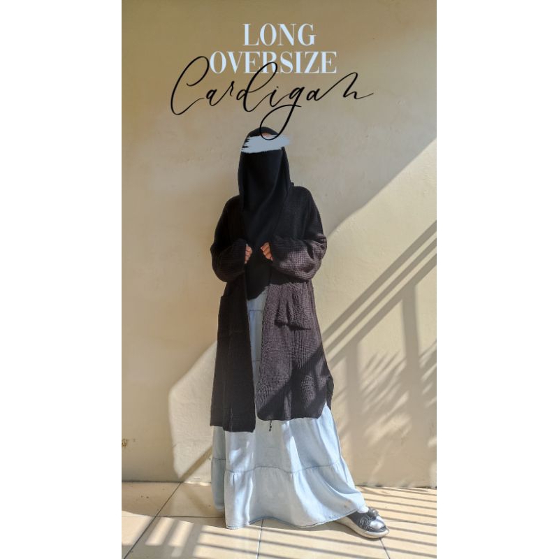 PRELOVED CARDIGAN RAJUT OVERSIZE PANJANG