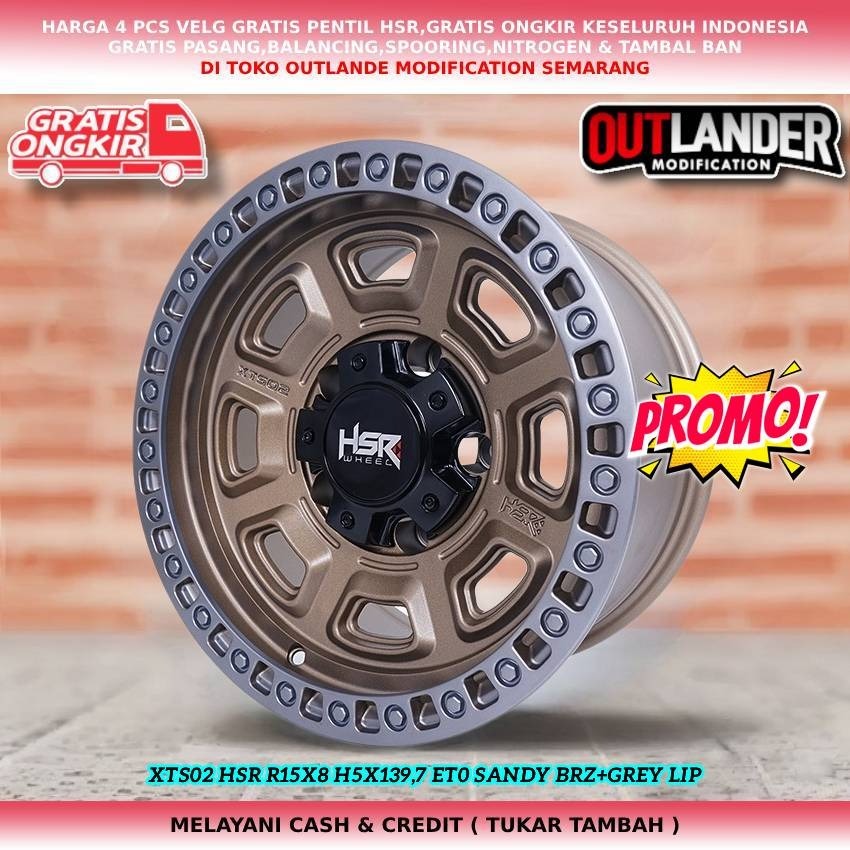 velg mobil r15/ velg offroad lebar 8, velg mobil Sidekick, Vitara, XL7 dll velg hsr xts02 r15